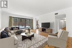 Virtually staged living room -