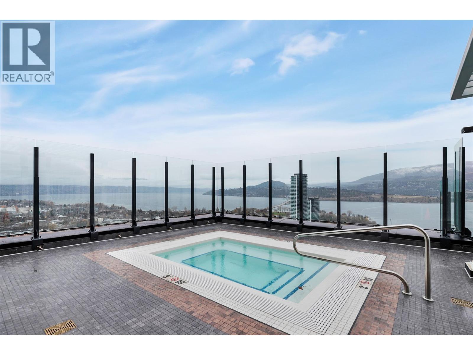1488 Bertram Street Unit# 905, Kelowna, BC - Outdoor With In Ground Pool With View