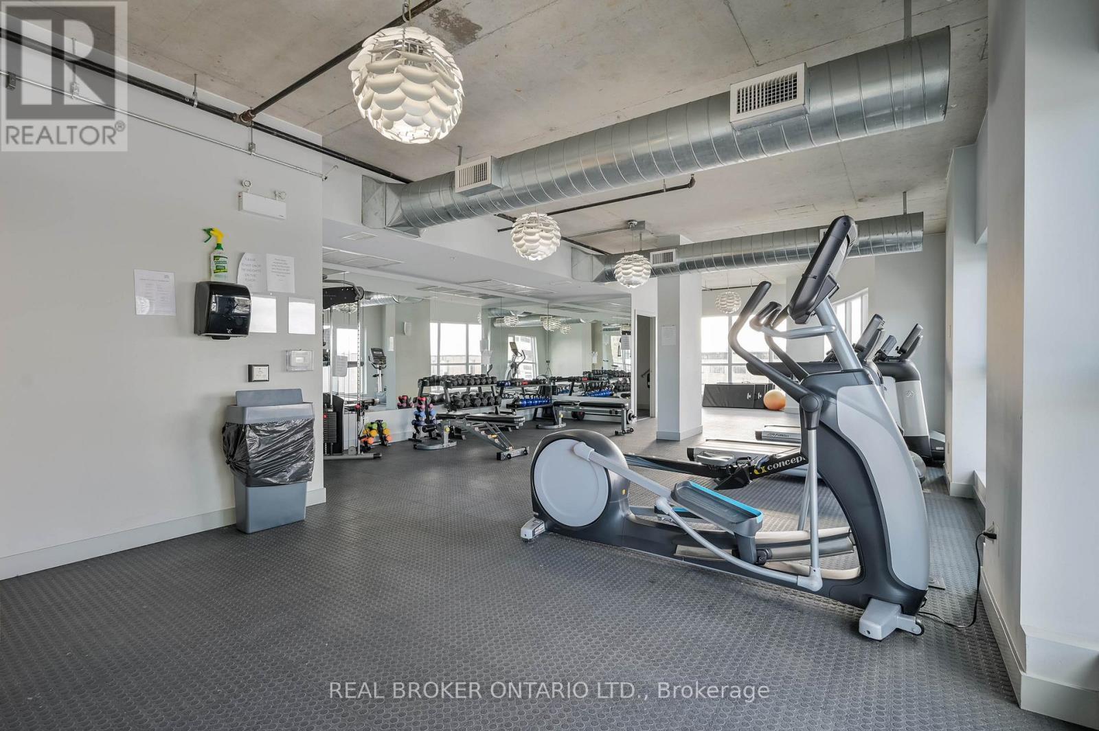 203 - 1 Victoria Street S, Kitchener, ON - Indoor Photo Showing Gym Room