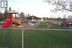 Community jungle gym with a gazebo -