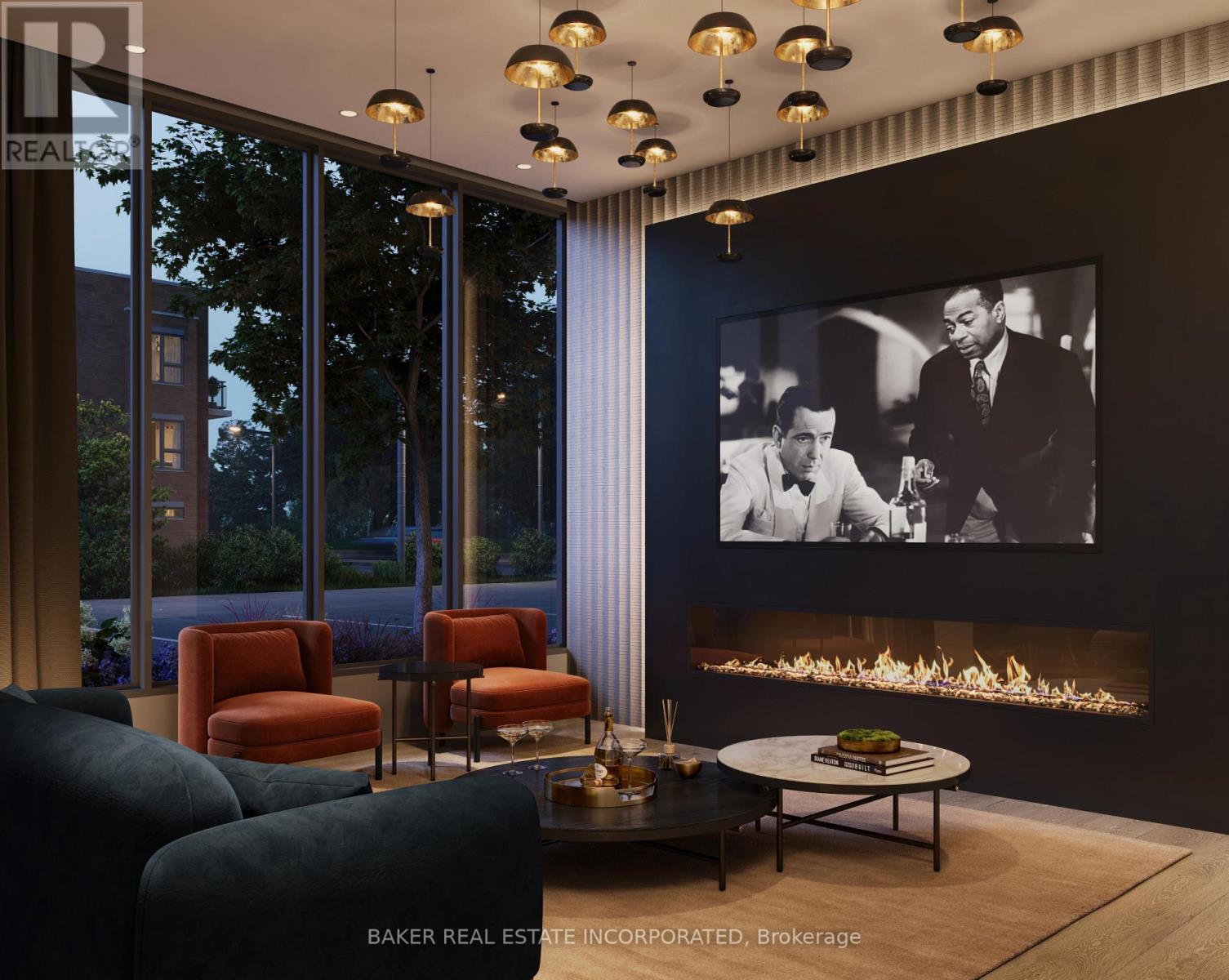 Northshore Party Room - Lph 13 - 500 Plains Road E, Burlington, ON - Indoor With Fireplace