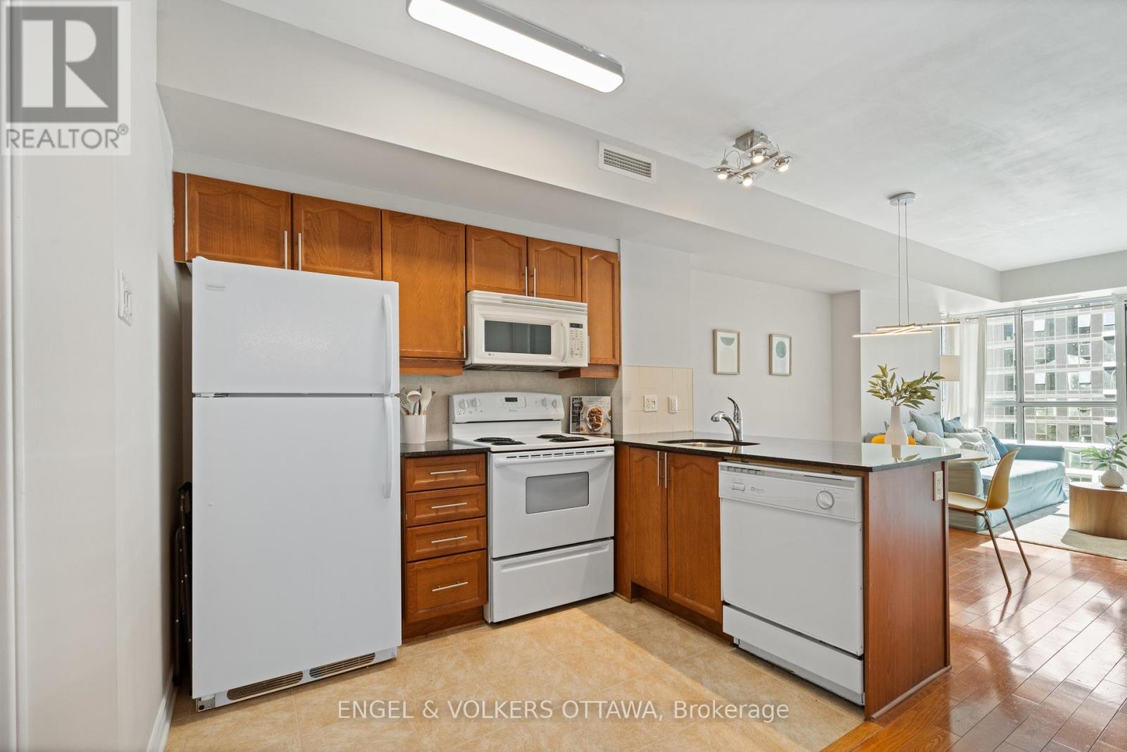 1403 - 445 Laurier Avenue W, Ottawa, ON - Indoor Photo Showing Kitchen