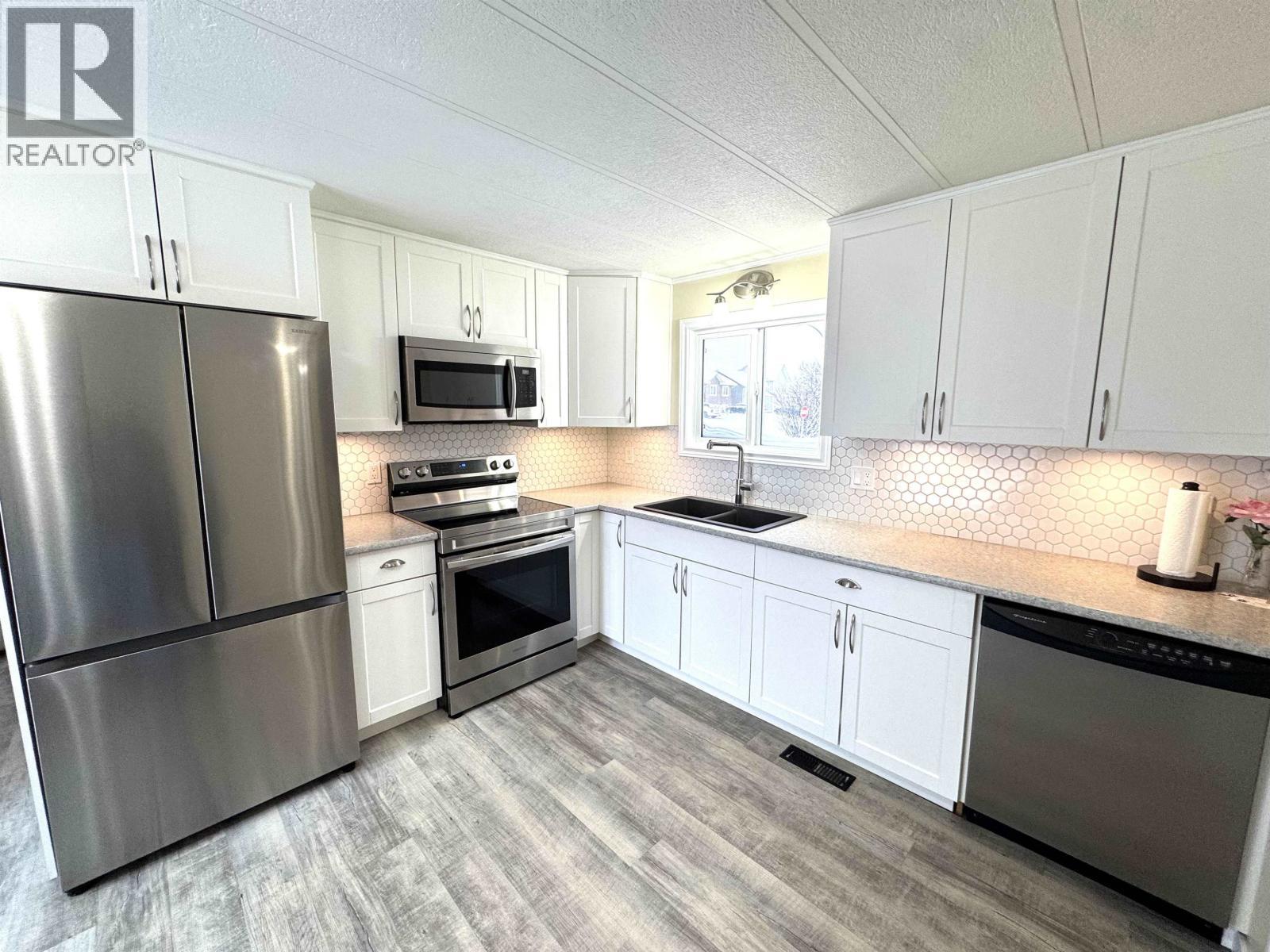 119 8420 Alaska Road, Fort St. John, BC - Indoor Photo Showing Kitchen With Double Sink