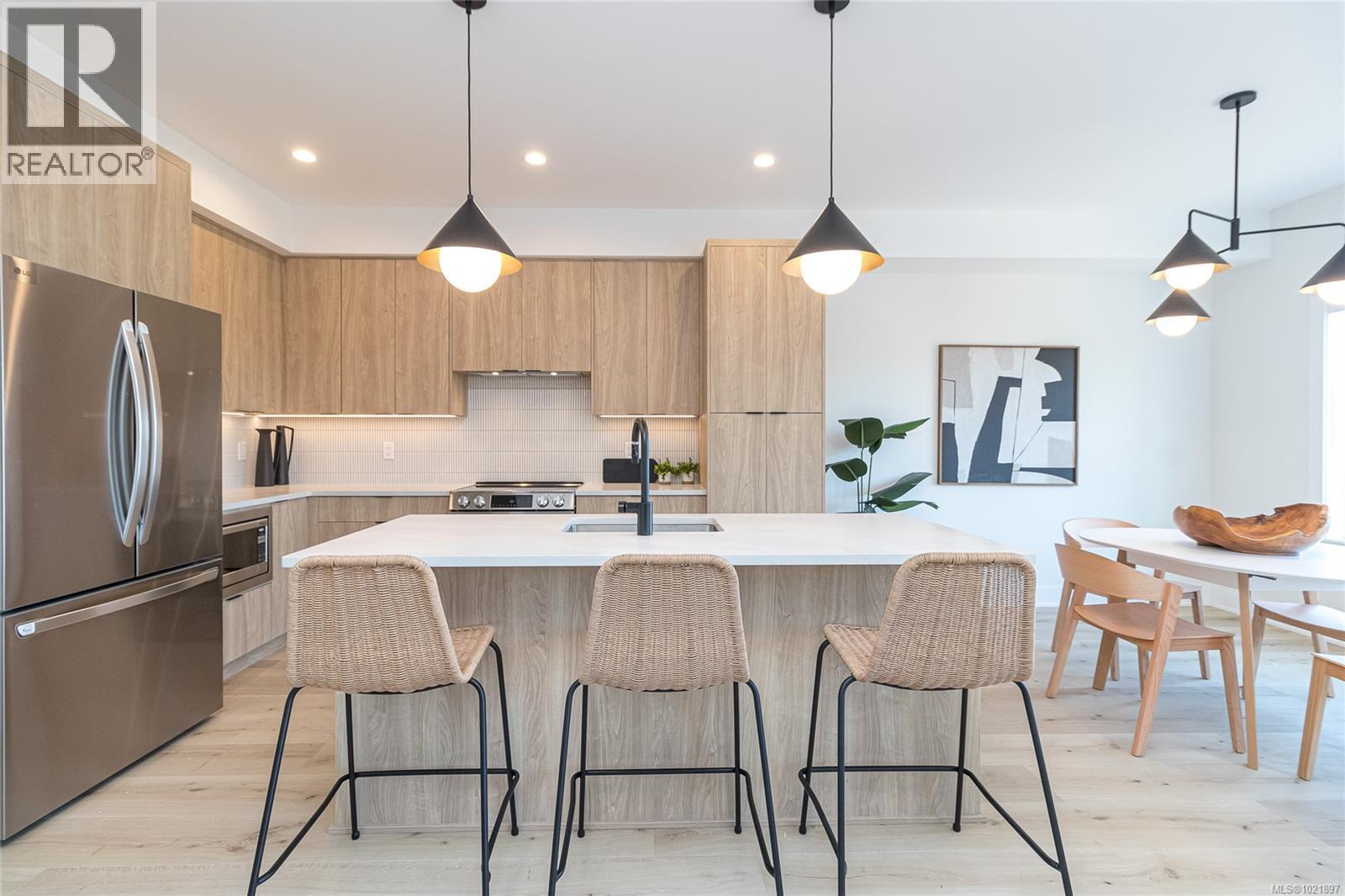 Photo not of this exact home, but one of similar construction. - 1426 Dolomite Ridge, Langford, BC - Indoor Photo Showing Kitchen With Stainless Steel Kitchen With Upgraded Kitchen