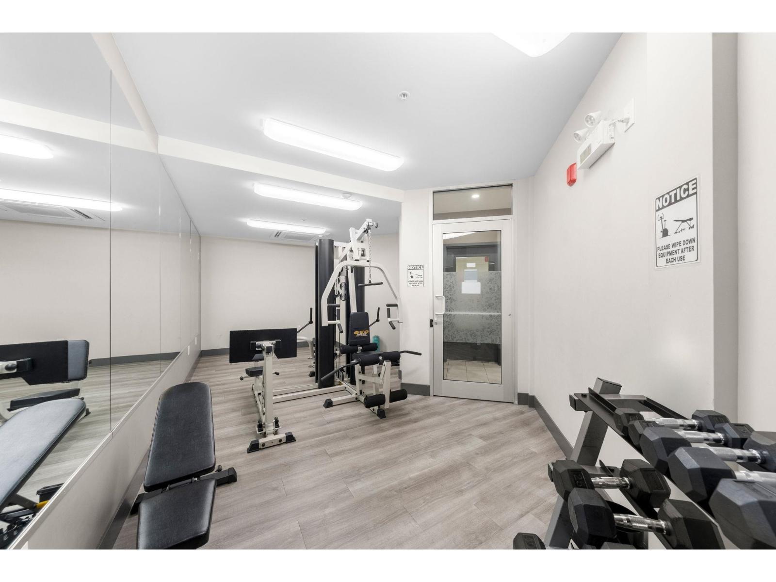 312 2120 Gladwin Road, Abbotsford, BC - Indoor Photo Showing Gym Room
