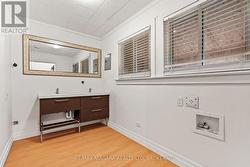 Laundry hook ups for the front unit. -