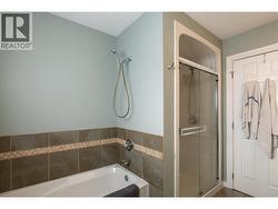 Tub with separate walk in shower -