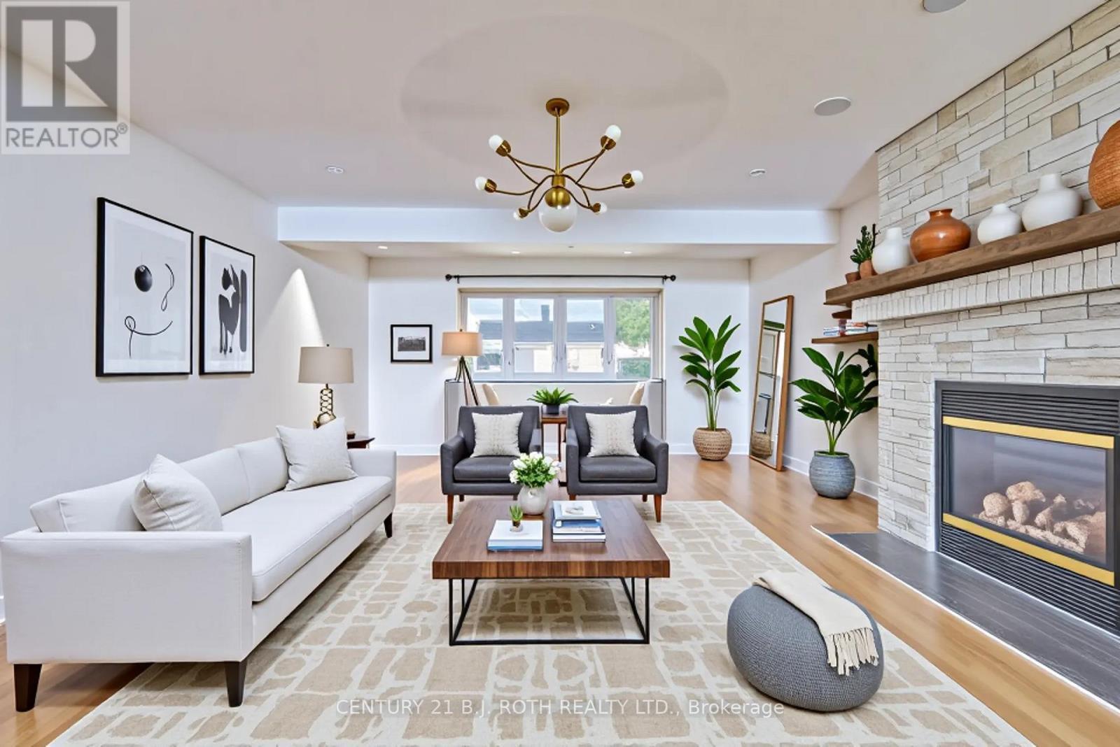 55 Bloxham Place, Barrie, ON - Indoor Photo Showing Living Room With Fireplace