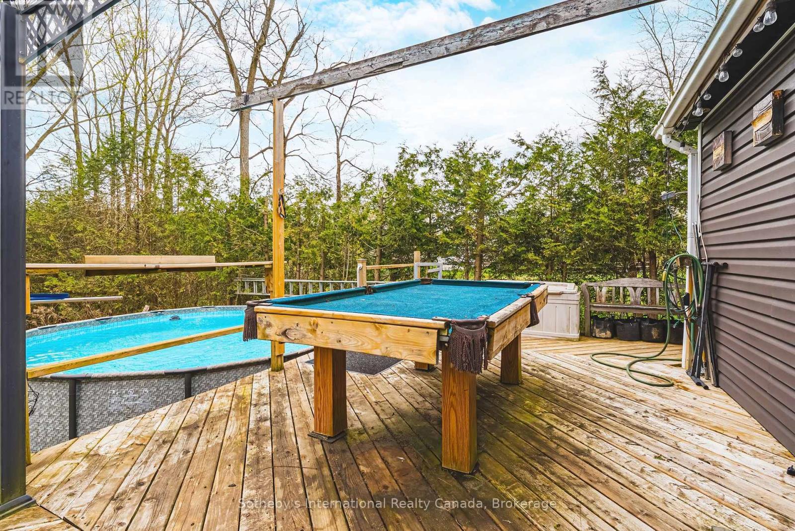 1680 Old Brock Street, Norfolk (Vittoria), ON - Outdoor With Above Ground Pool With Deck Patio Veranda With Backyard