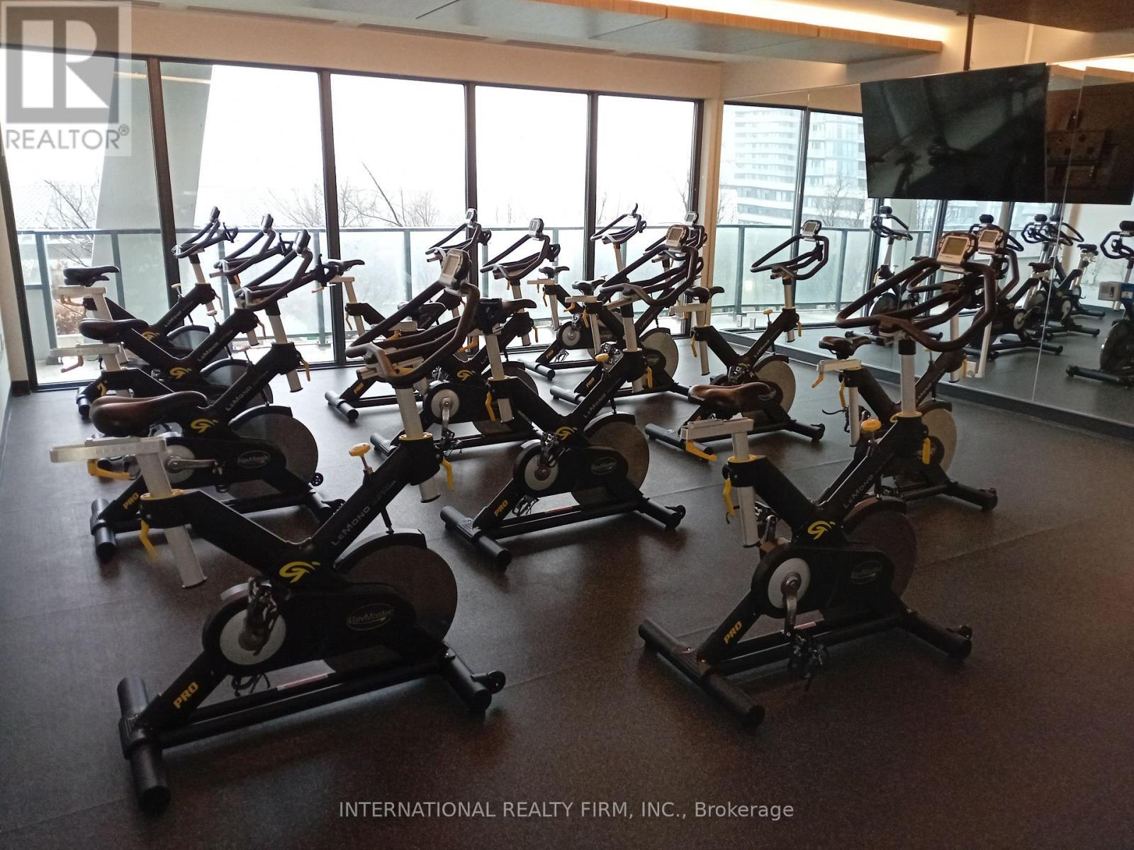 Gym #1 Spin Area - 816 - 30 Shore Breeze Drive, Toronto, ON - Indoor Photo Showing Gym Room