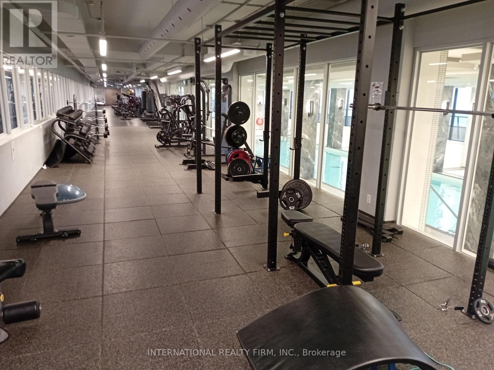 Enormous Gym #2 is Longer Than Pool - 816 - 30 Shore Breeze Drive, Toronto, ON - Indoor Photo Showing Gym Room