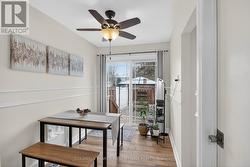 Dining room w sliding patio door -