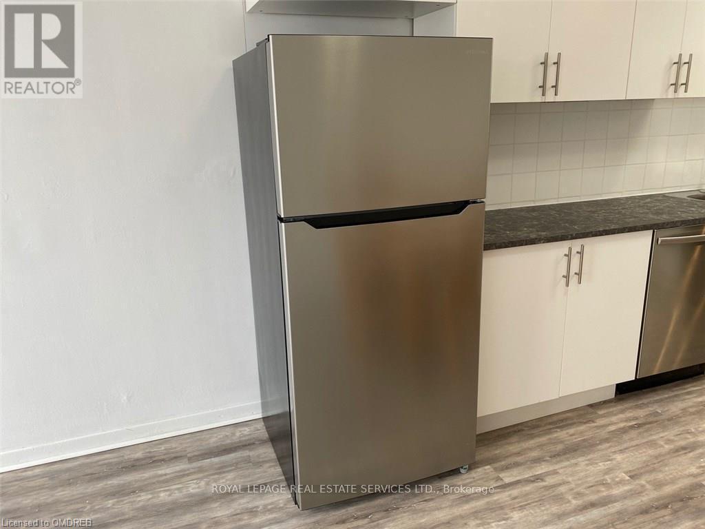 Stainless Fridge - Second Floor - 385 Kerr Street, Oakville, ON - Indoor Photo Showing Kitchen