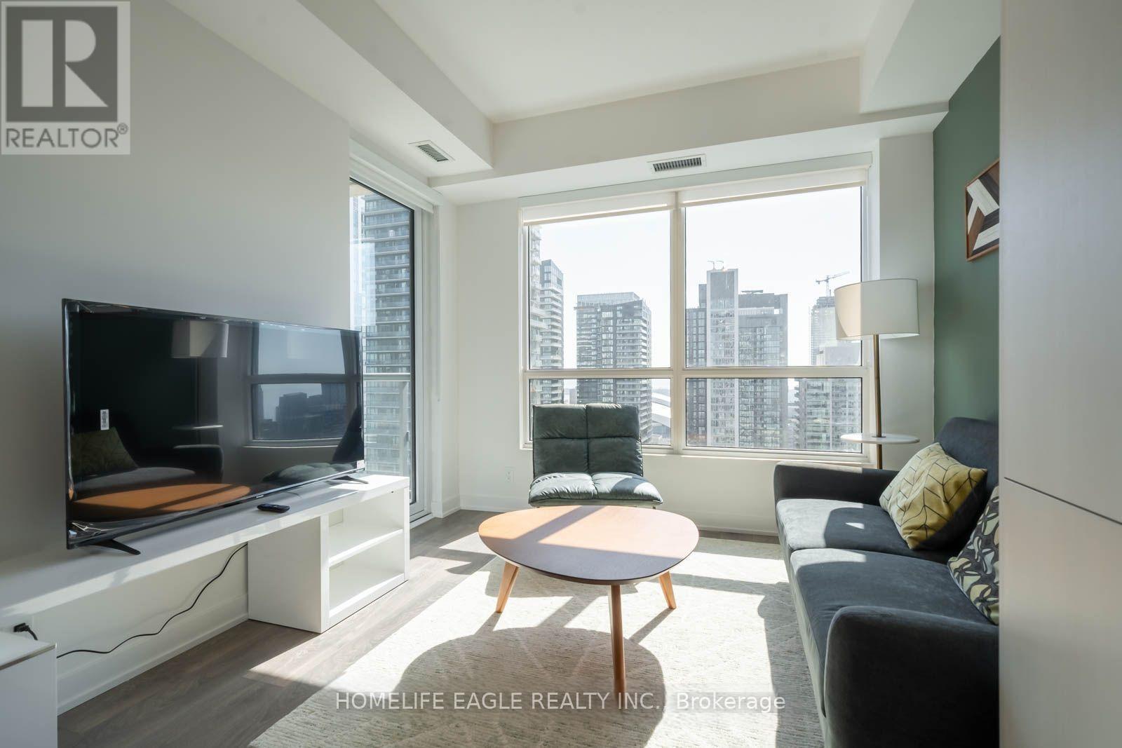 3807 - 108 Peter Street, Toronto, ON - Indoor Photo Showing Living Room