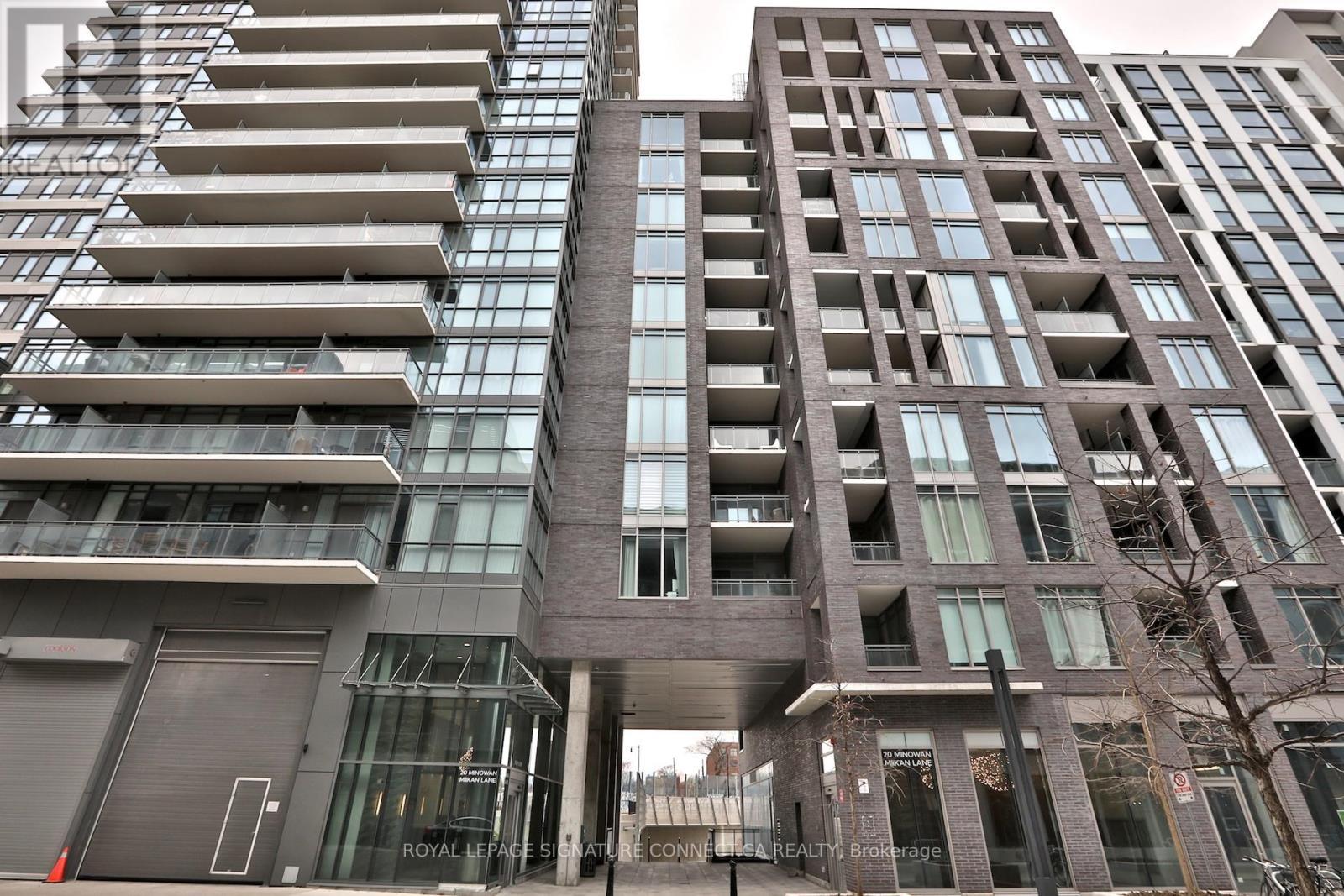 830 - 20 Minowan Miikan Lane, Toronto, ON - Outdoor With Balcony With Facade