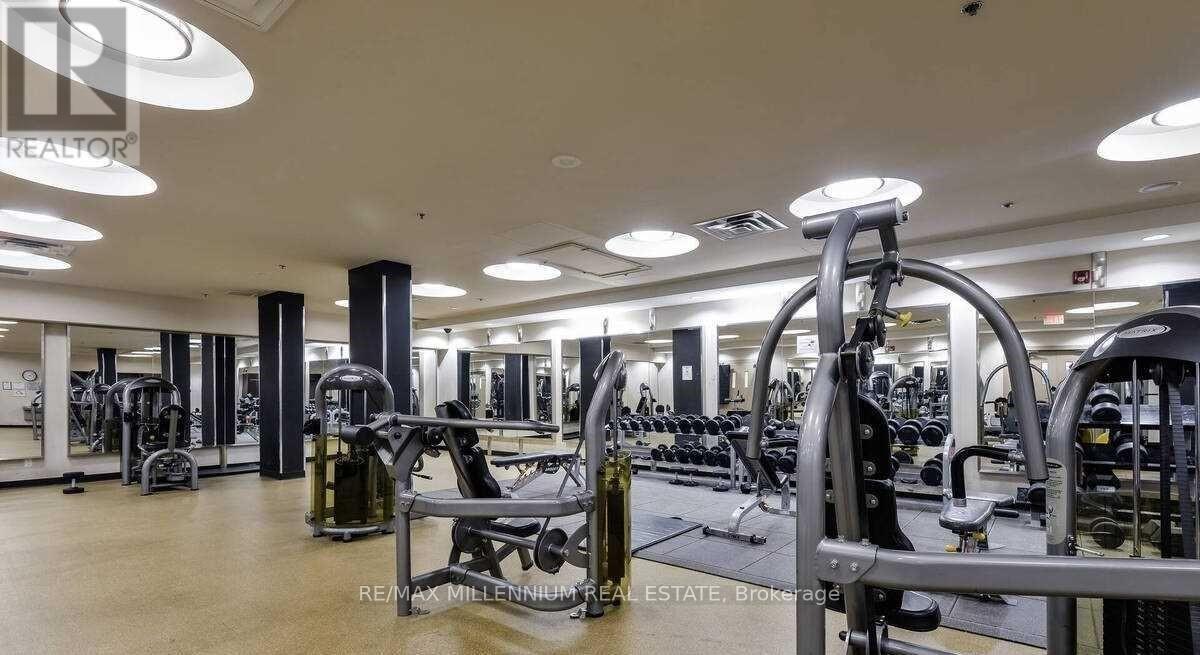 1707 - 80 Absolute Avenue, Mississauga, ON - Indoor Photo Showing Gym Room