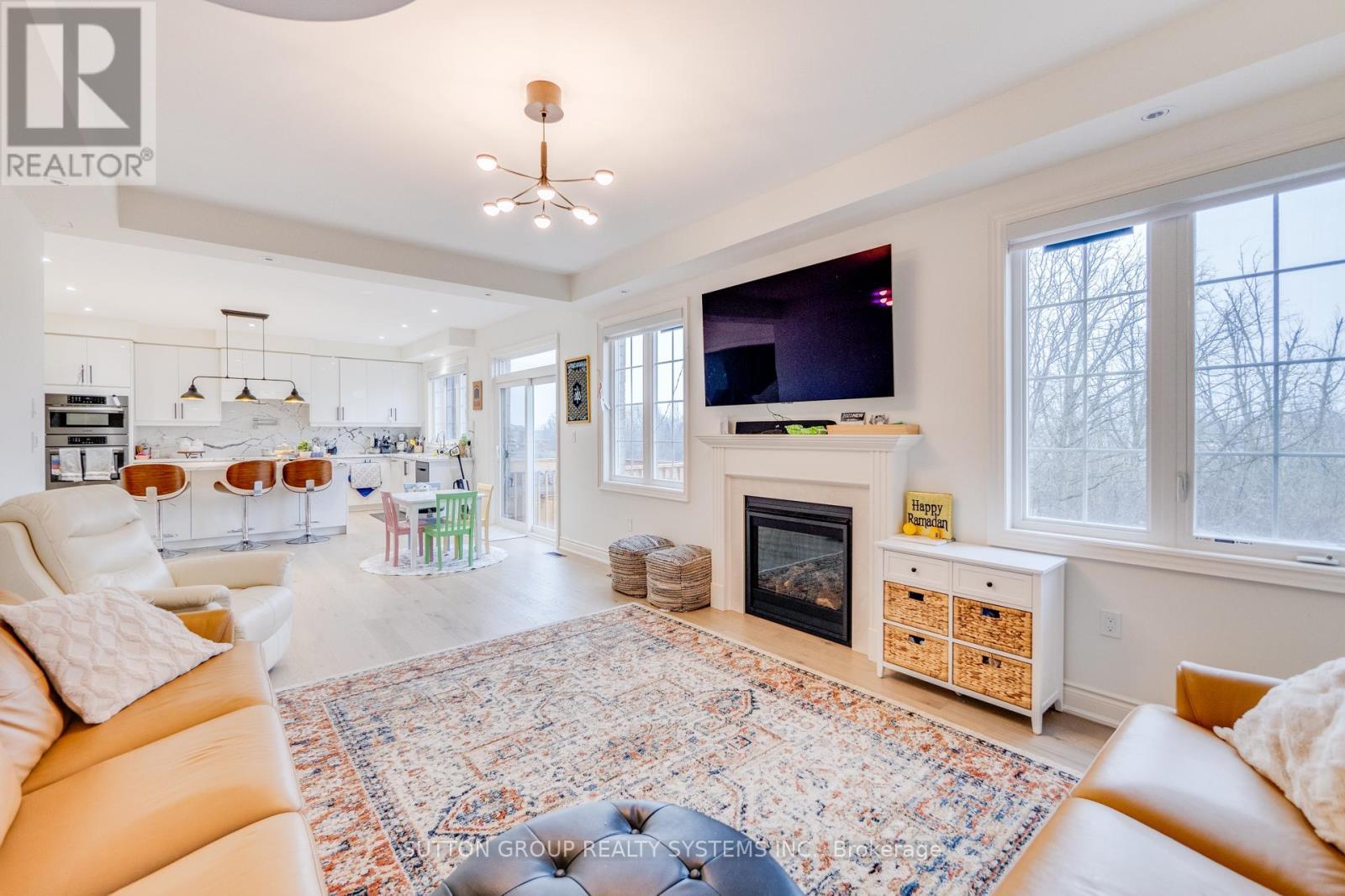 389 Humphrey Street, Hamilton, ON - Indoor Photo Showing Living Room With Fireplace