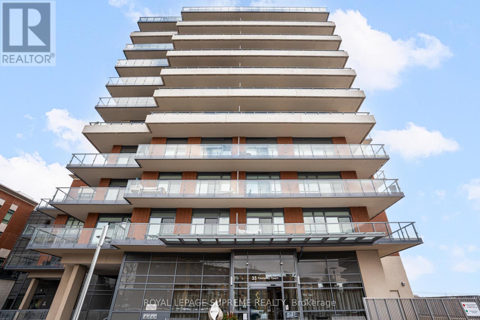 703 - 35 Fontenay Court, Toronto, ON - Outdoor With Balcony With Facade