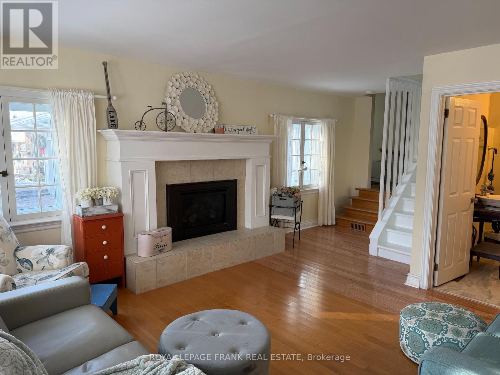 Living Room - 246 Lake Street, Cobourg, ON - Indoor Photo Showing Living Room With Fireplace