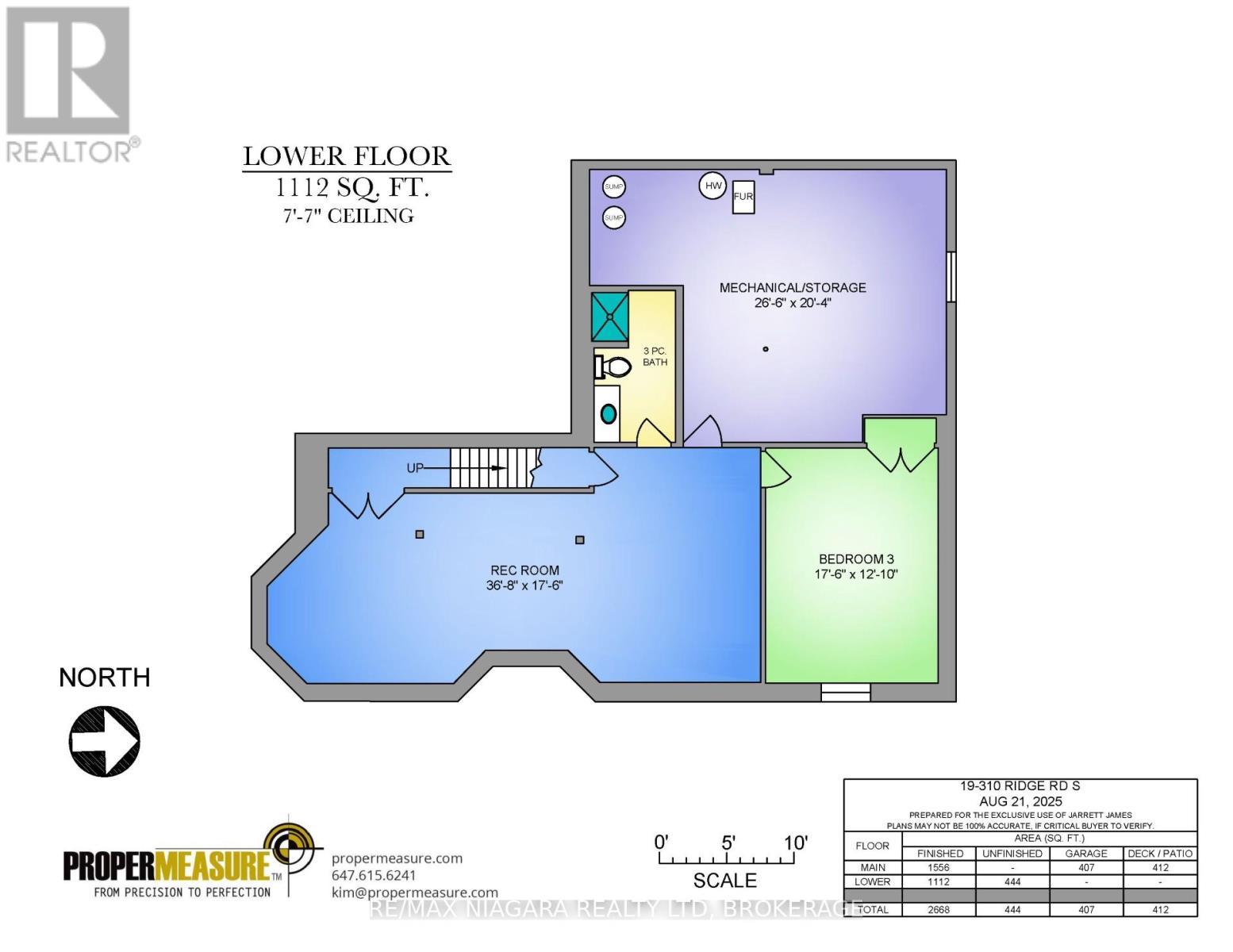 Floor Plan - Lower Level - 19 - 310 Ridge Road S, Fort Erie (Ridgeway), ON - Other