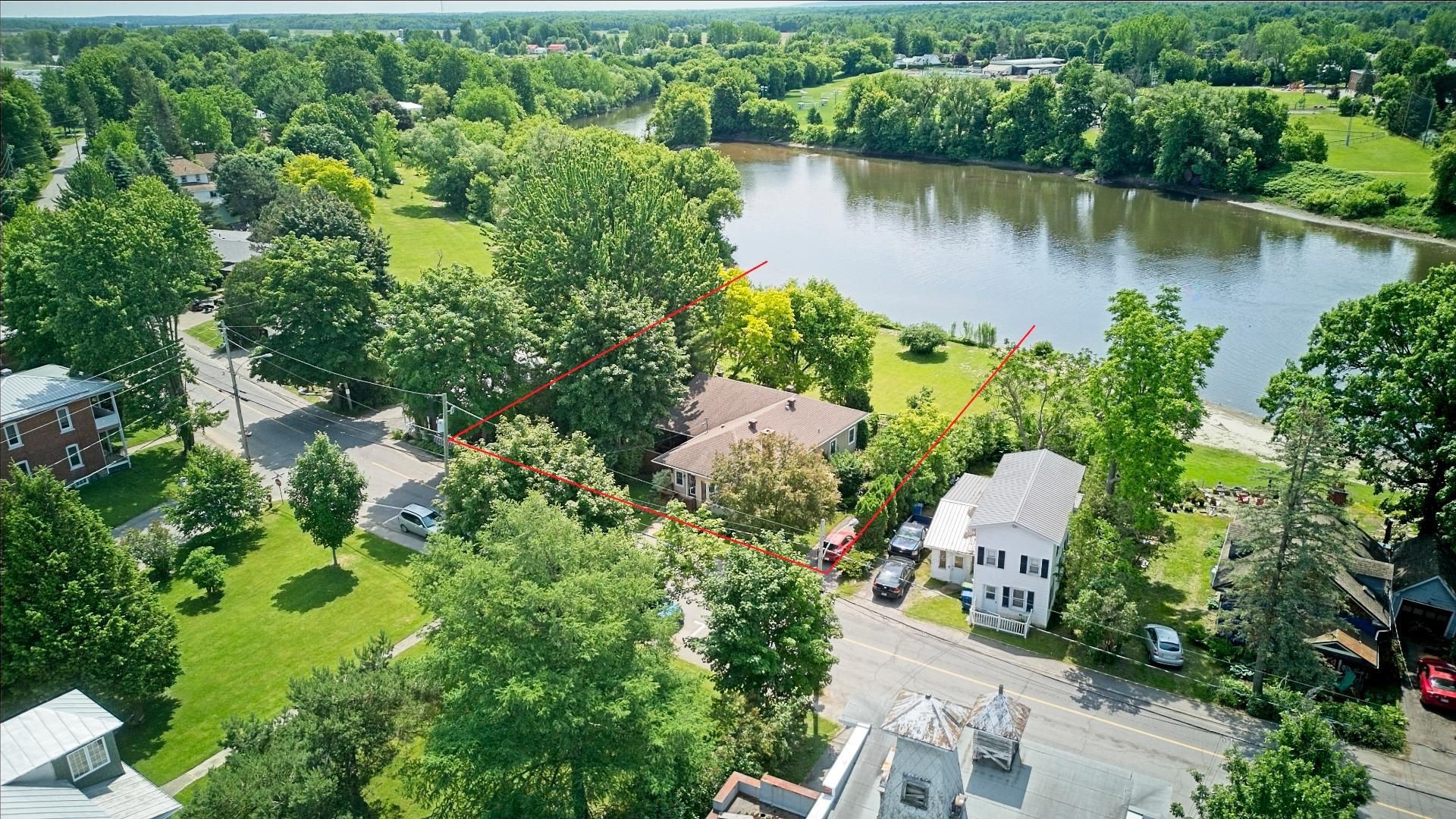 Photo aérienne - 60 Rue Lambton, Ormstown, QC - Outdoor With Body Of Water With View