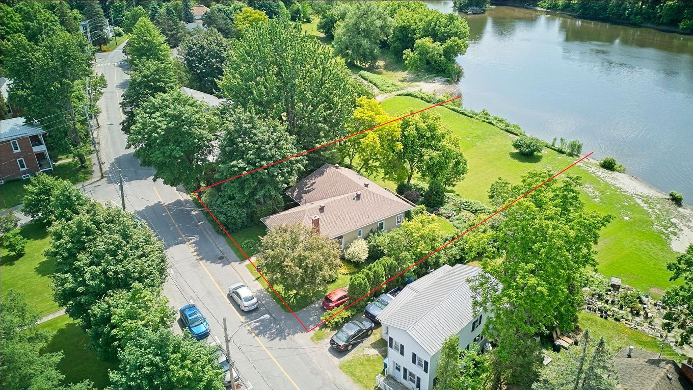 Aerial photo - 60 Rue Lambton, Ormstown, QC - Outdoor With Body Of Water With View