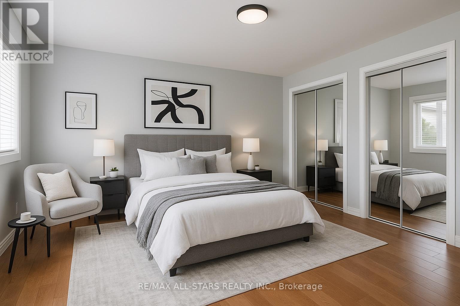 Staged Photo of Primary Bedroom - Main Floor - 39 Mcgibbon Boulevard, Kawartha Lakes (Lindsay), ON - Indoor Photo Showing Bedroom