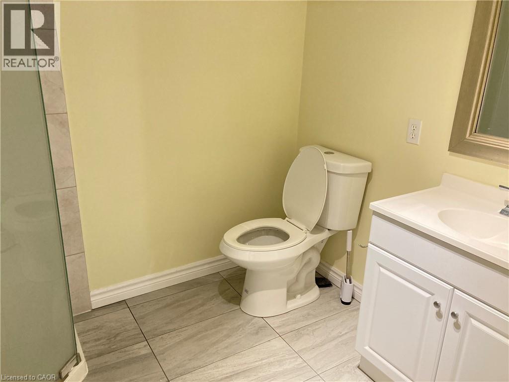 Bathroom with vanity and a shower stall - 421 White Birch Avenue, Waterloo, ON - Indoor Photo Showing Bathroom