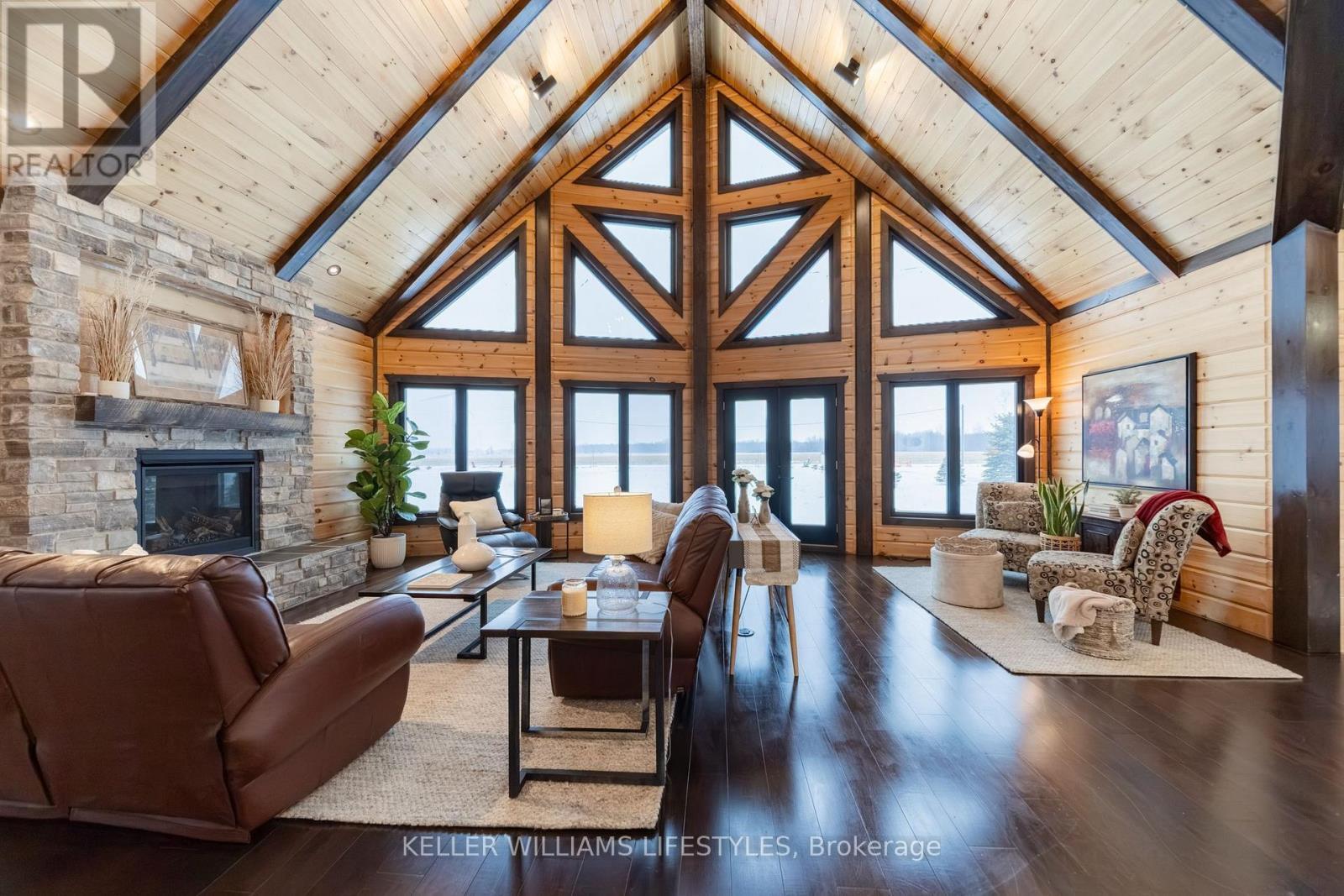 36007 Gore Road, South Huron (Stephen), ON - Indoor Photo Showing Living Room With Fireplace