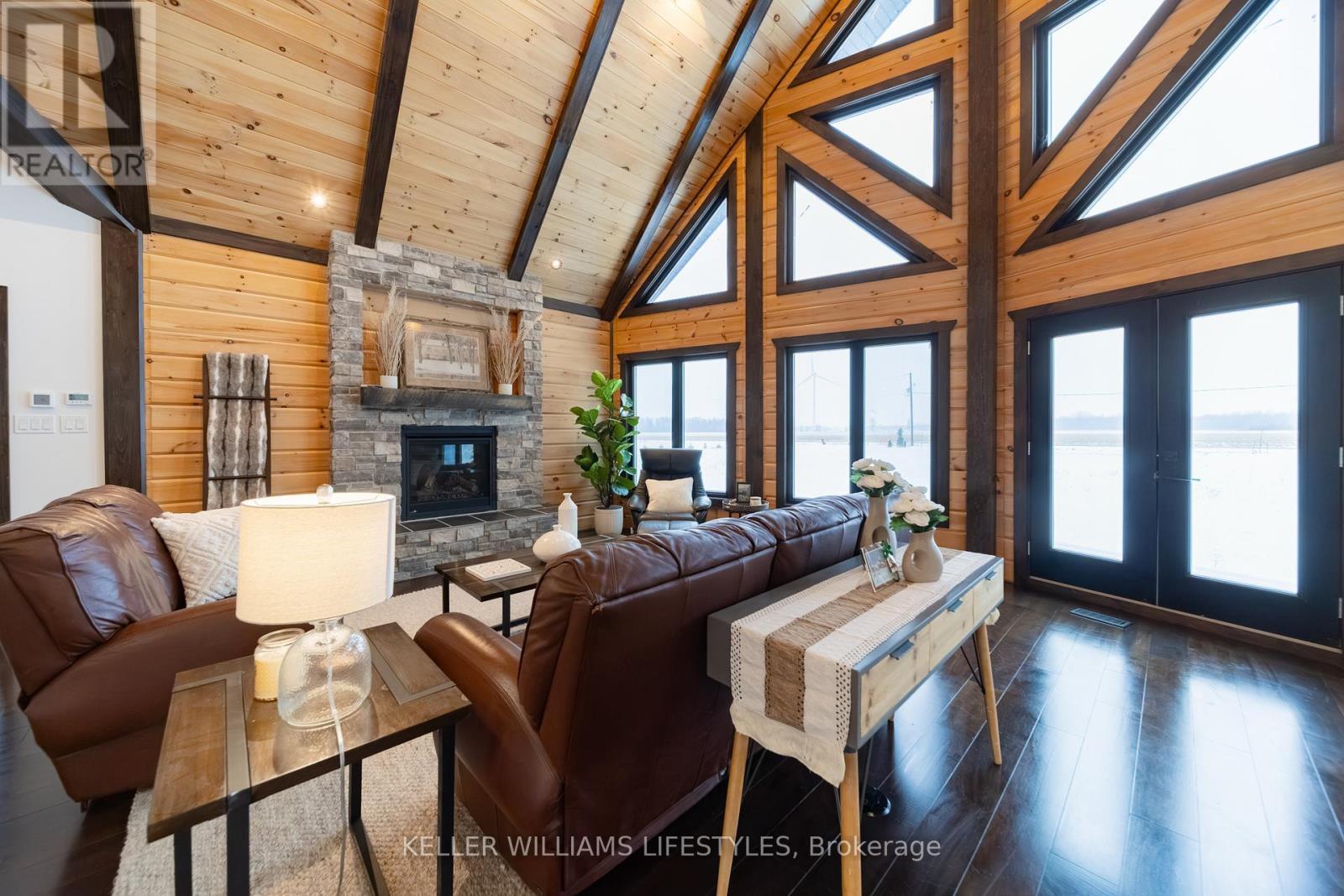 36007 Gore Road, South Huron (Stephen), ON - Indoor Photo Showing Living Room With Fireplace