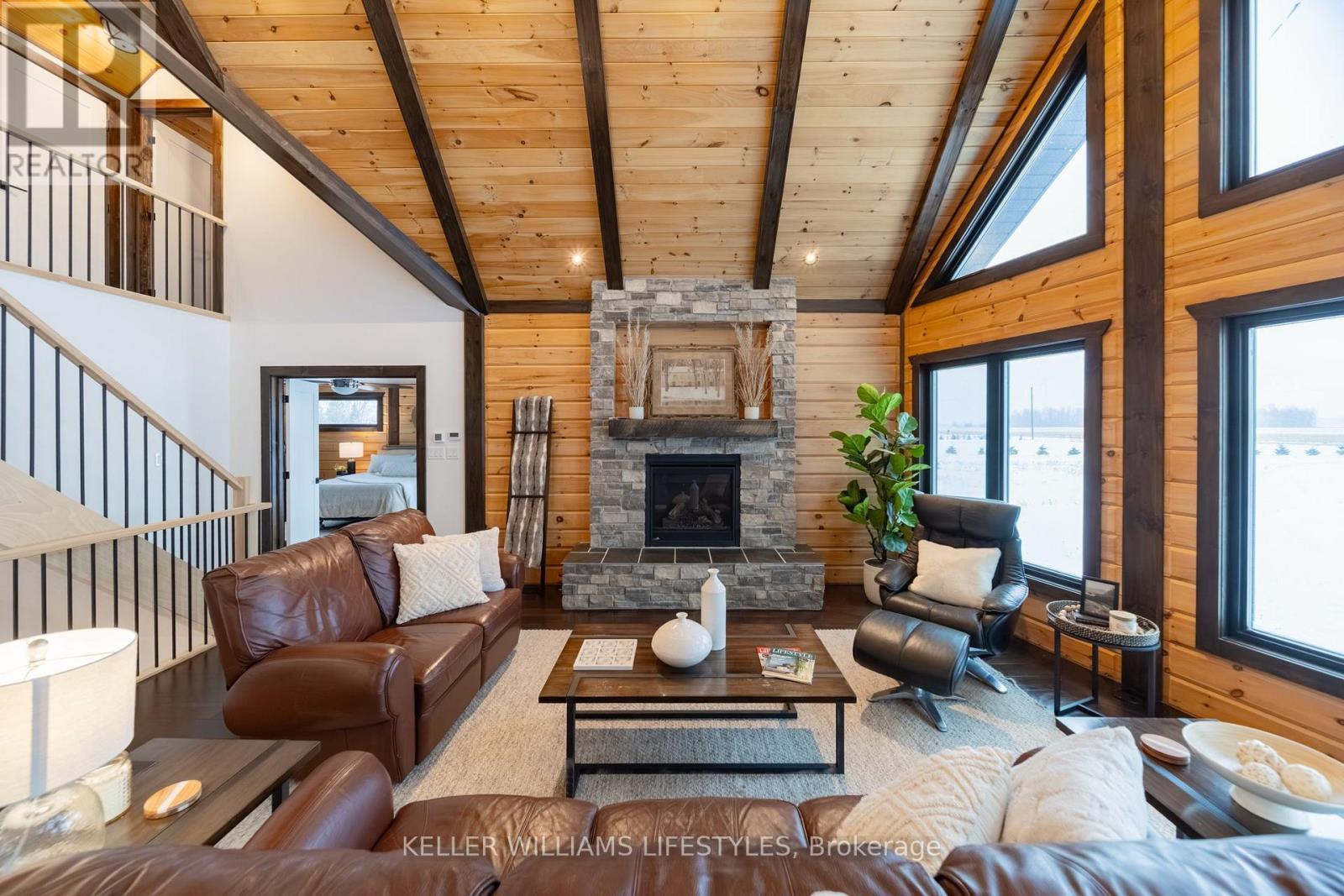 36007 Gore Road, South Huron (Stephen), ON - Indoor Photo Showing Living Room With Fireplace