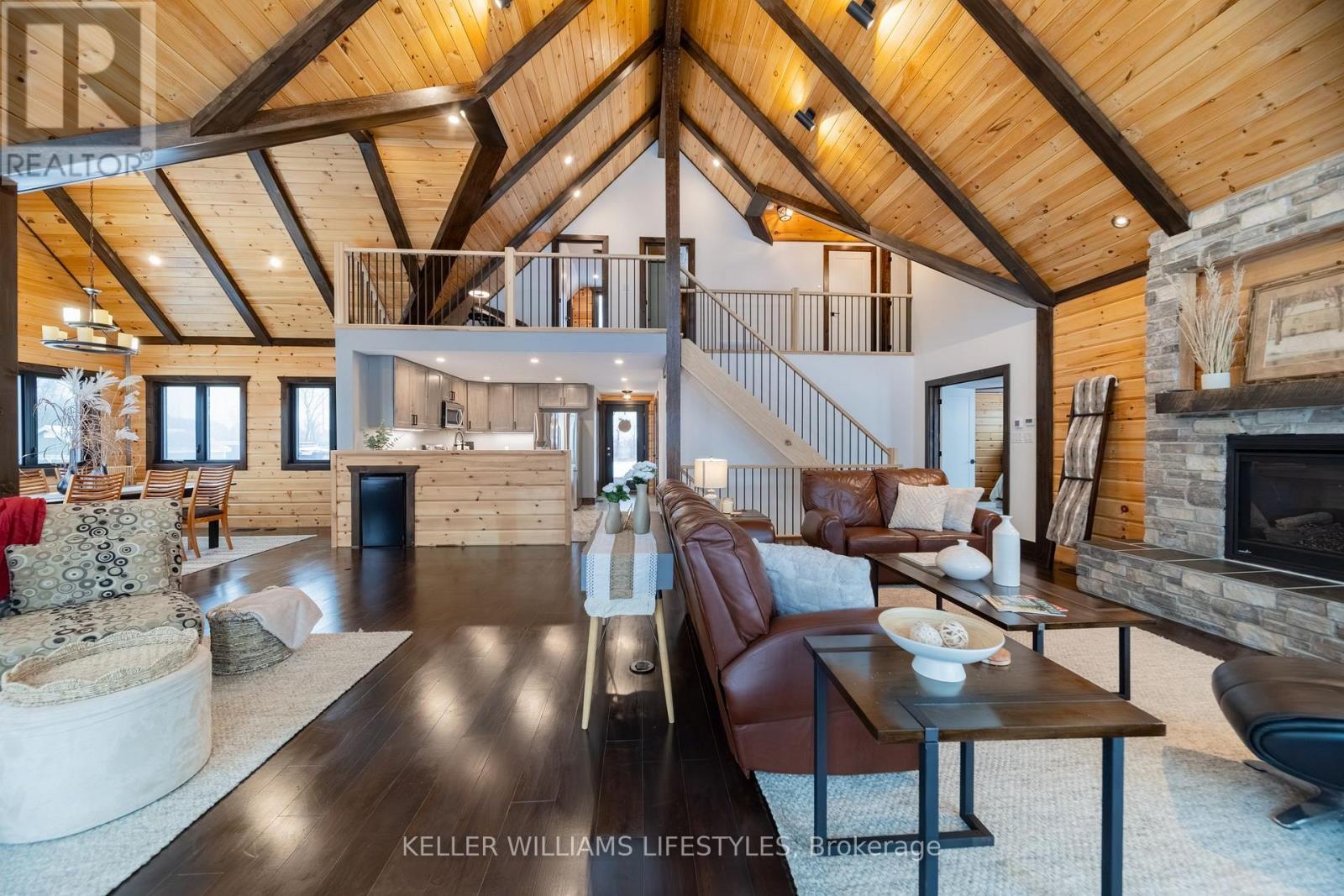 36007 Gore Road, South Huron (Stephen), ON - Indoor Photo Showing Living Room With Fireplace