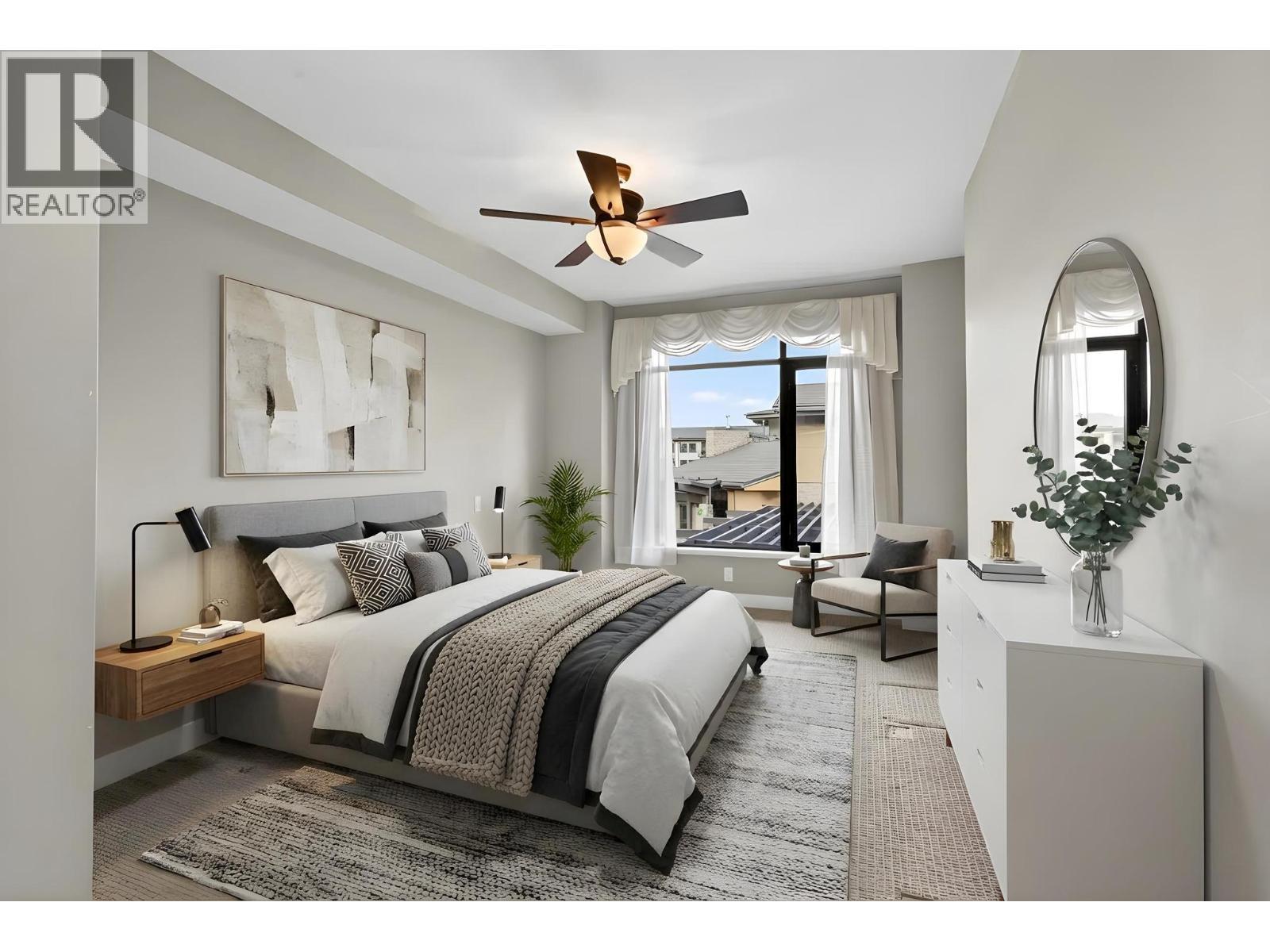 Virtually Staged - 600 Sarsons Road Unit# 203, Kelowna, BC - Indoor Photo Showing Bedroom