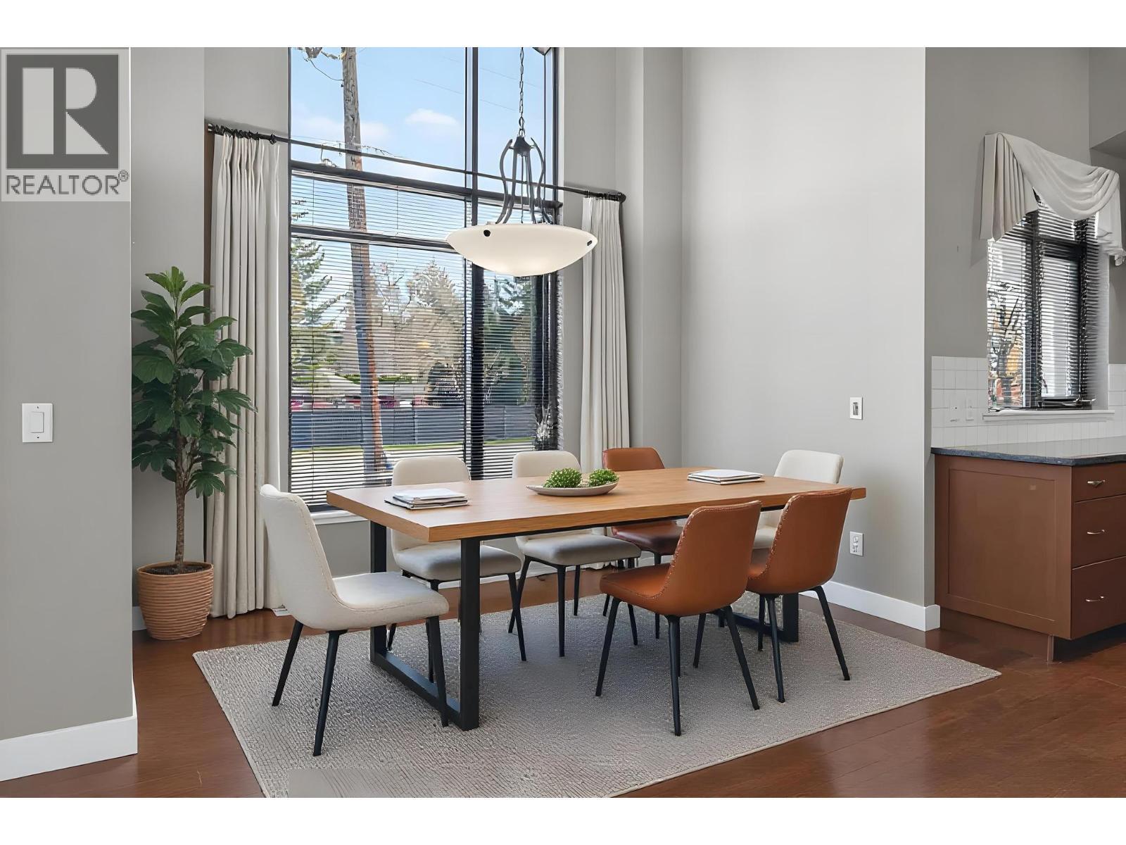 Virtually Staged - 600 Sarsons Road Unit# 203, Kelowna, BC - Indoor Photo Showing Dining Room