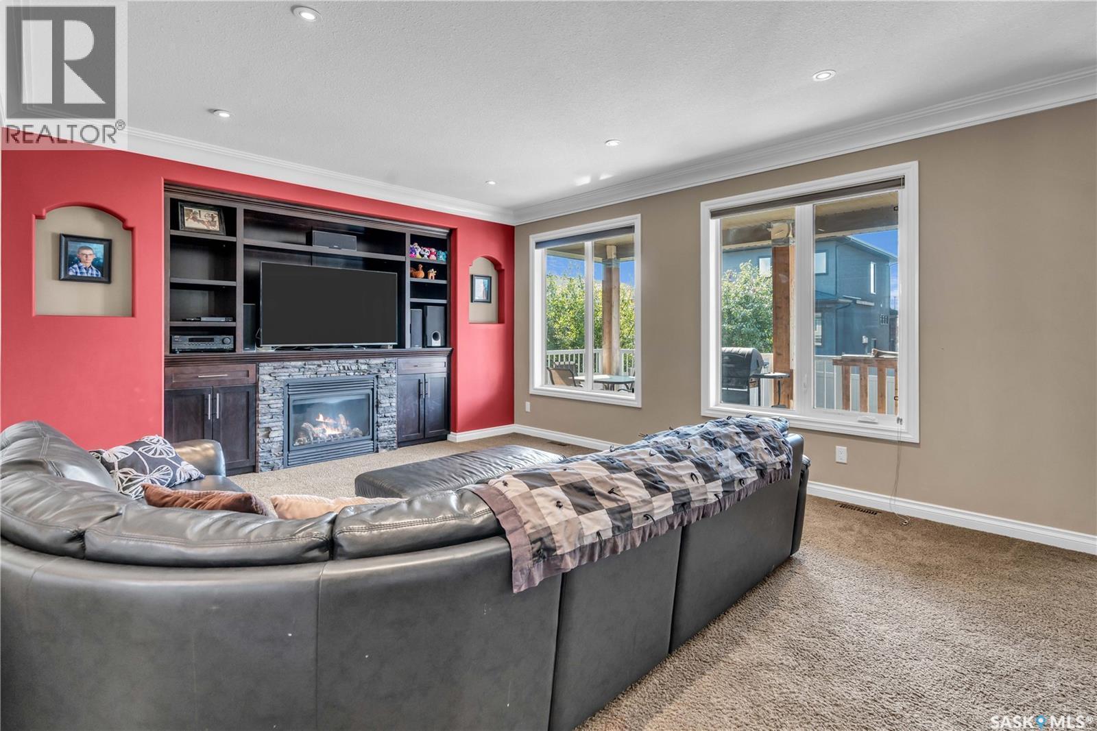 3969 Sandhill Crescent, Regina, SK - Indoor With Fireplace