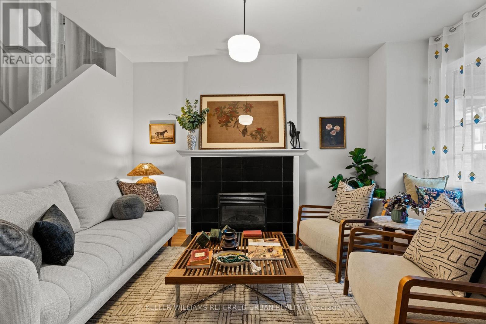 166 Essex Street, Toronto, ON - Indoor Photo Showing Living Room With Fireplace