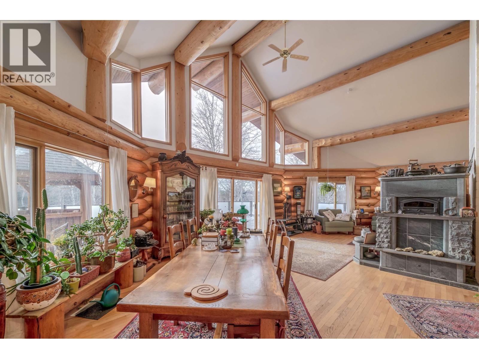 5565 Backvalley Road, 100 Mile House, BC - Indoor Photo Showing Living Room With Fireplace