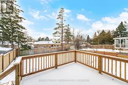 View from new deck overlooking large backyard -