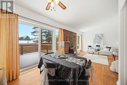 Walk out to new deck from dining area -