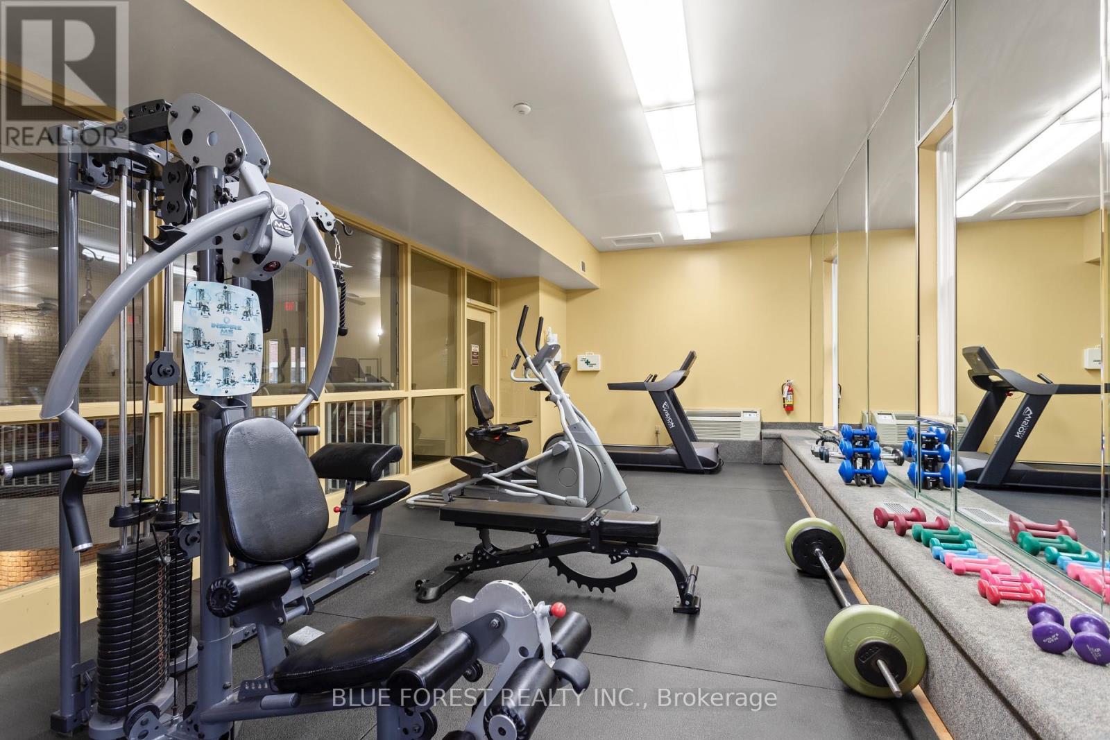 102 - 460 Wellington Street, London East (East F), ON - Indoor Photo Showing Gym Room