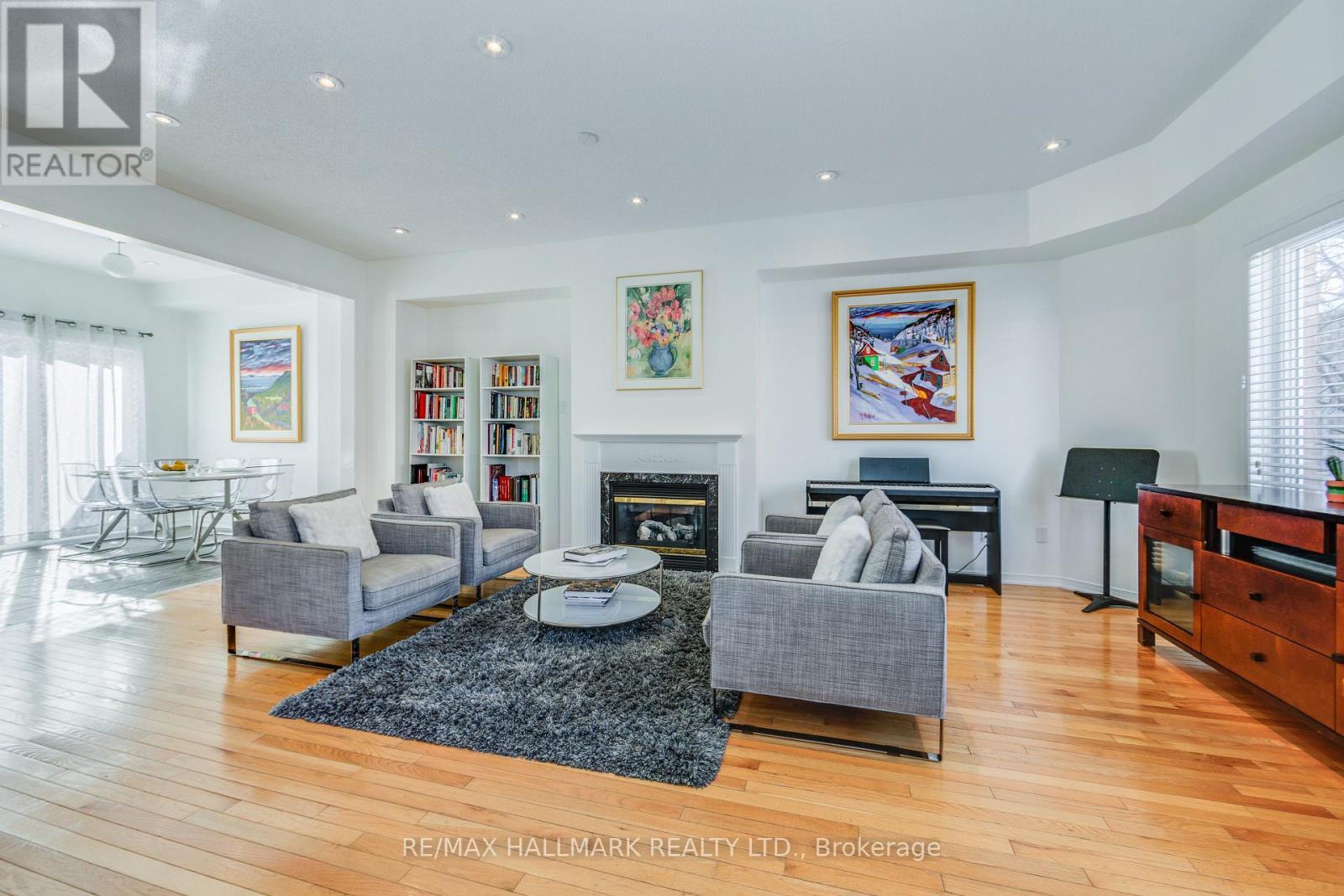 Bright & Spacious - 10 Filmic Lane, Toronto, ON - Indoor Photo Showing Living Room With Fireplace