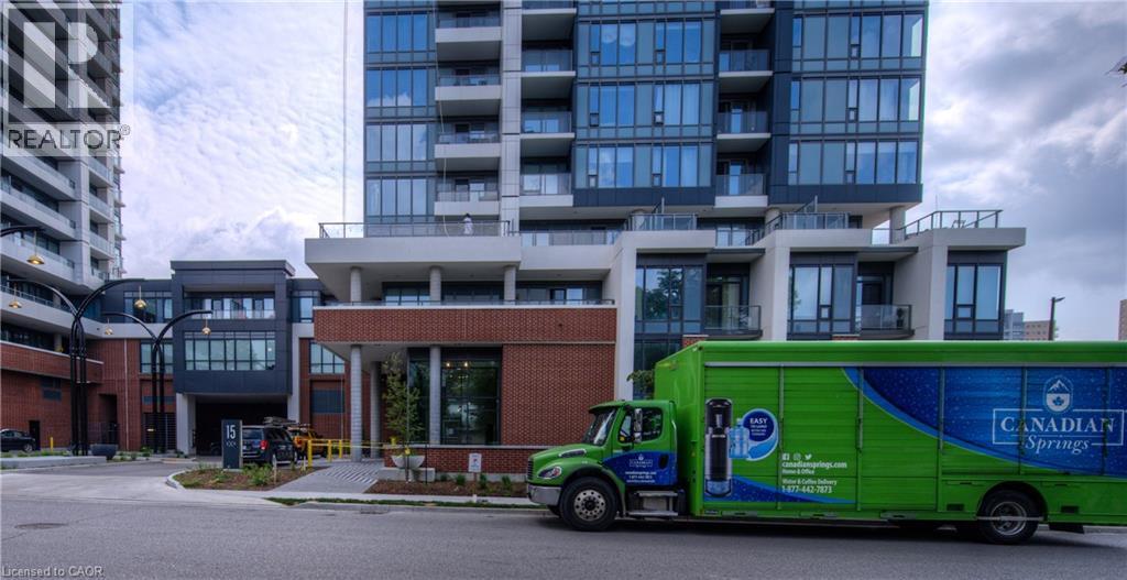 5 Wellington Street S Unit# 1511, Kitchener, ON - Outdoor With Balcony With Facade