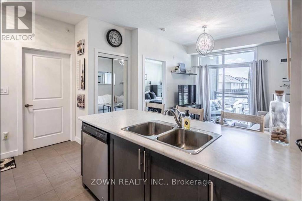 222 - 35 Southshore Crescent, Hamilton, ON - Indoor Photo Showing Kitchen With Double Sink