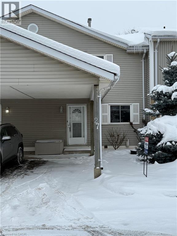 property entrance featuring a carport - 255 Northlake Drive Unit# 27, Waterloo, ON - Outdoor