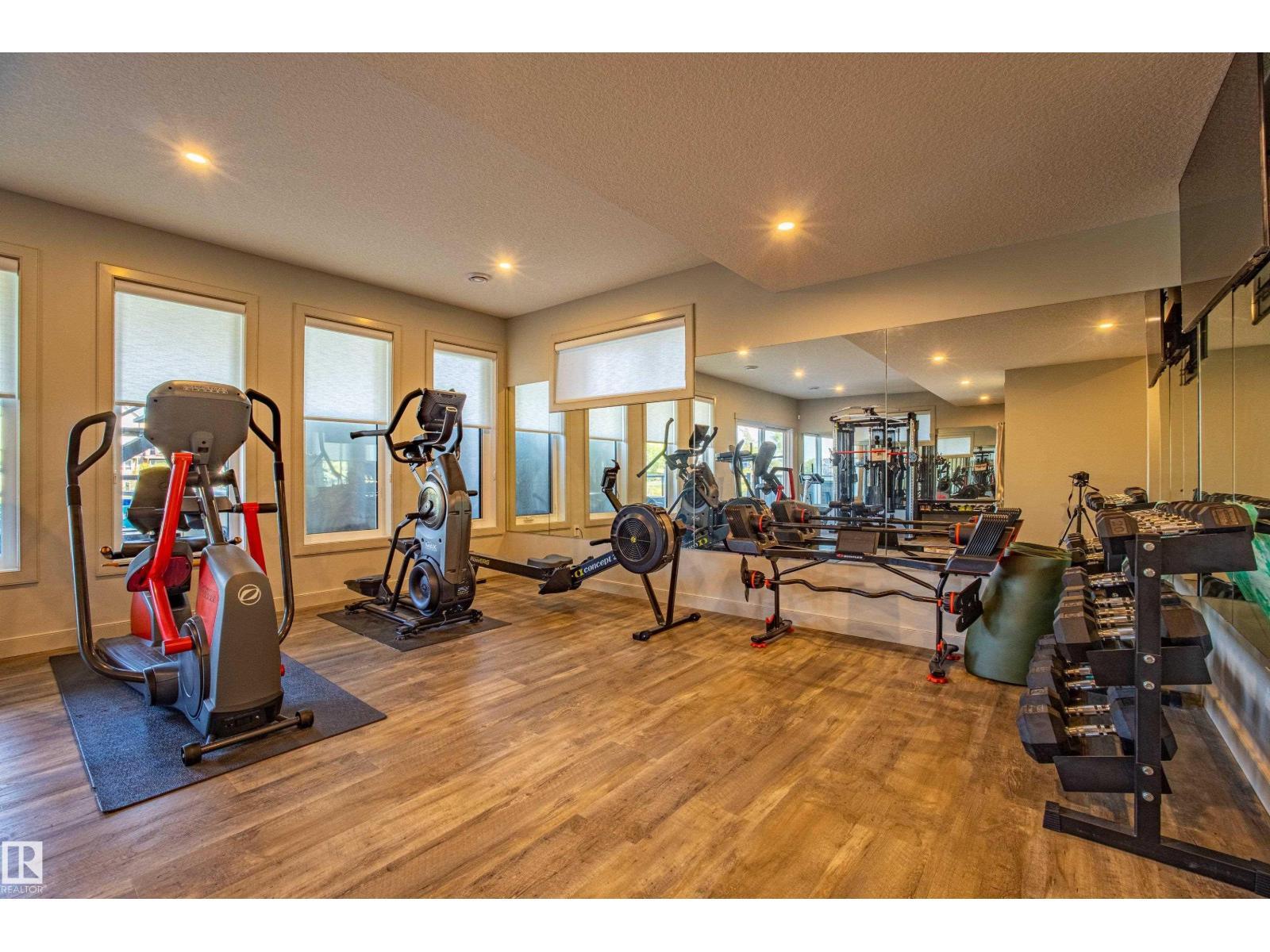 6013 Naden Ld Nw, Edmonton, AB - Indoor Photo Showing Gym Room