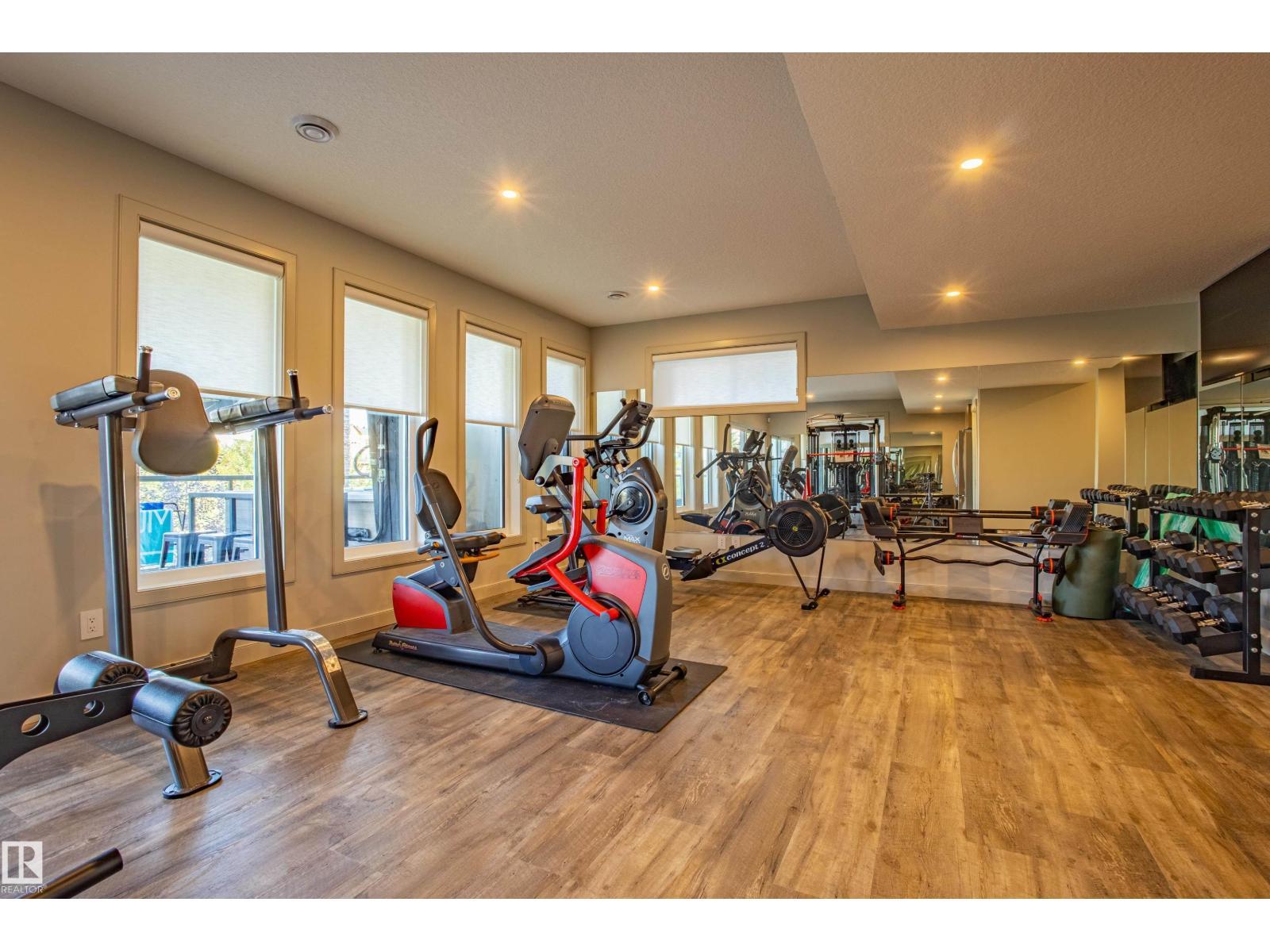 6013 Naden Ld Nw, Edmonton, AB - Indoor Photo Showing Gym Room