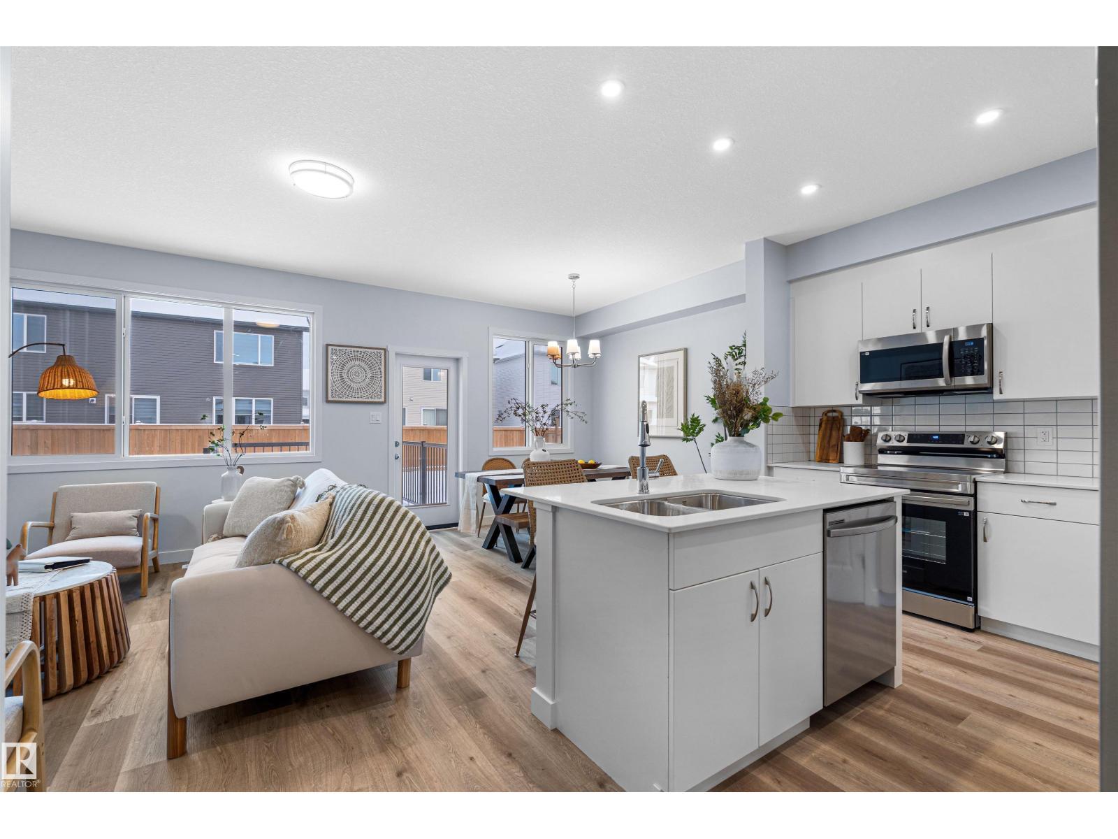 2013 209A St Nw, Edmonton, AB - Indoor Photo Showing Kitchen With Double Sink