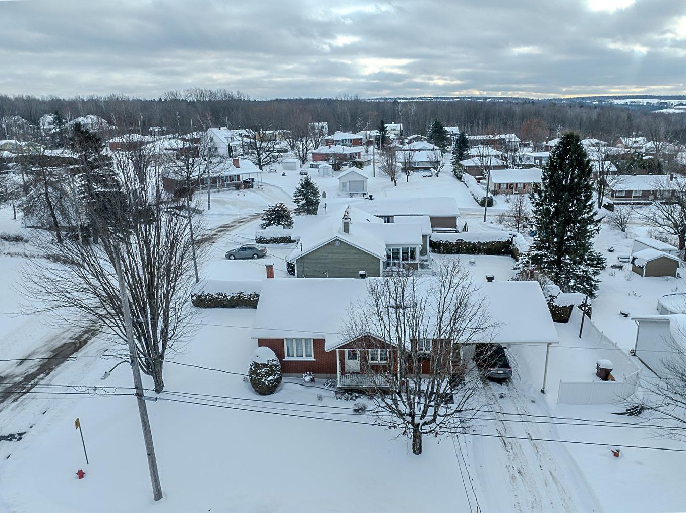 Aerial photo - 124 Rue Poitras, Val-Des-Sources, QC - Outdoor With View