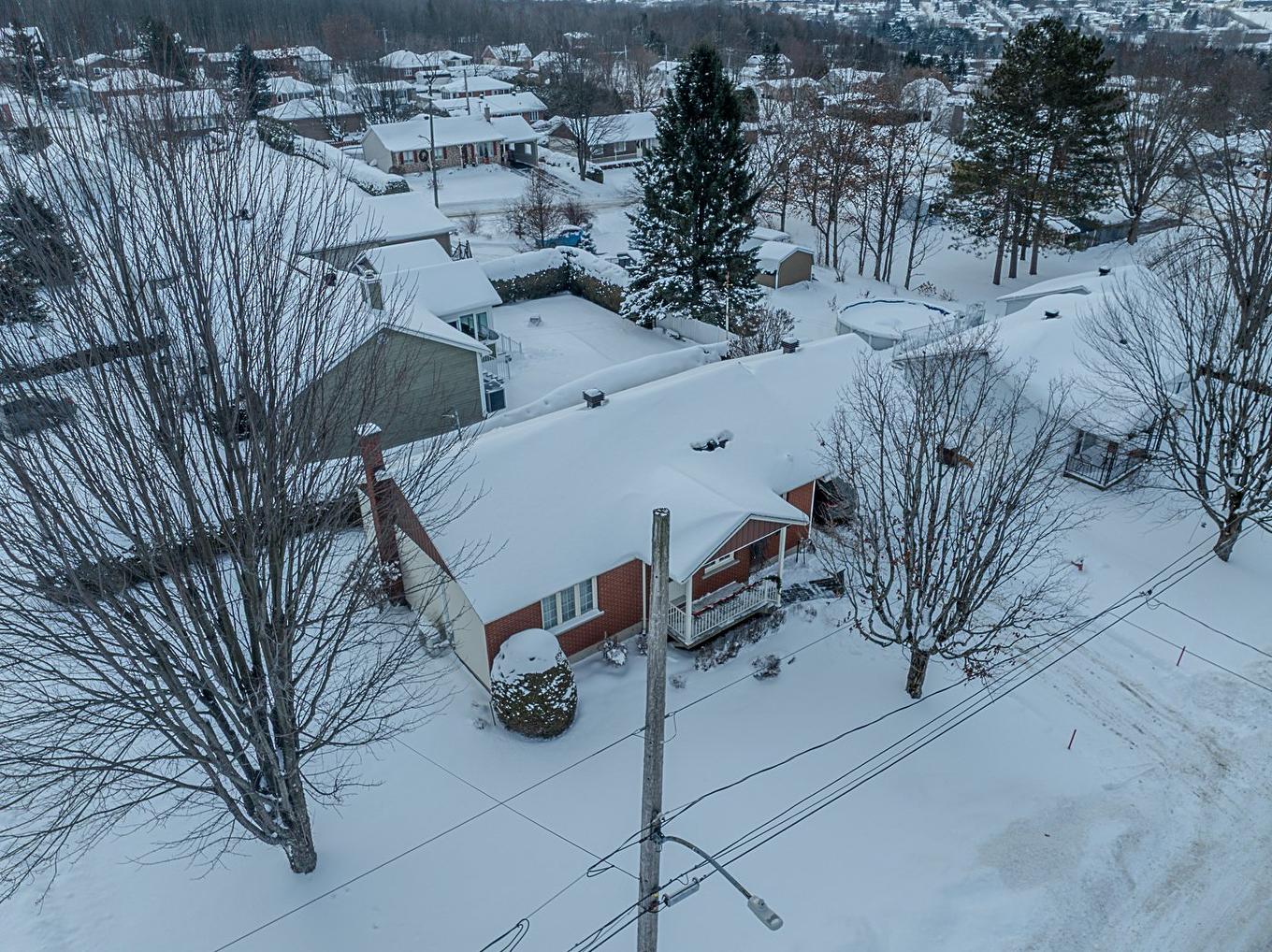 Aerial photo - 124 Rue Poitras, Val-Des-Sources, QC - Outdoor