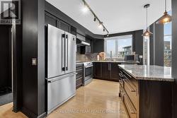 Kitchen with granite counters -